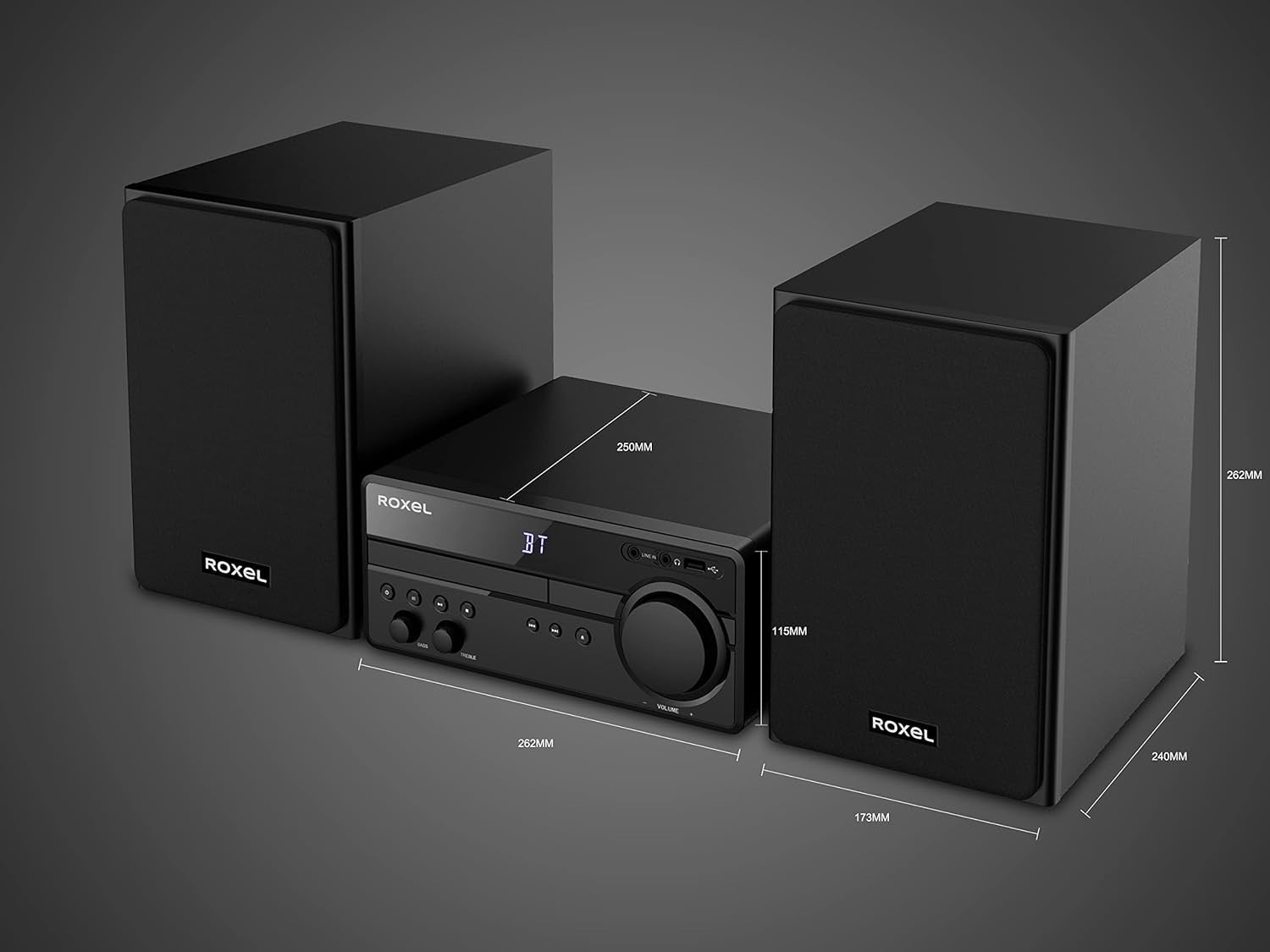 100W HiFi Stereo System | CD Player Bluetooth USB AUX DAB/FM Radio | Remote