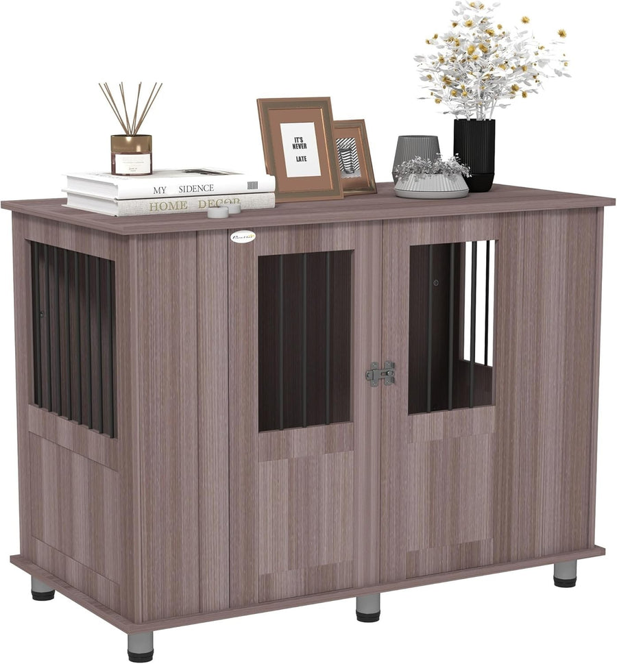 Extra Large Dog Crate Furniture Table XL Cage Indoor Kennel Wood 114x60x82cm