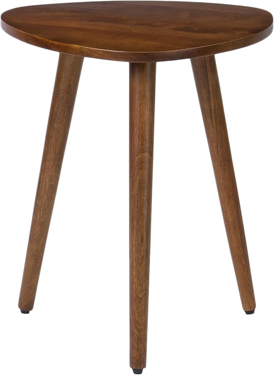 Walnut Triangle End Table Small Side Table Solid Wood Modern Minimalist 40x40x45