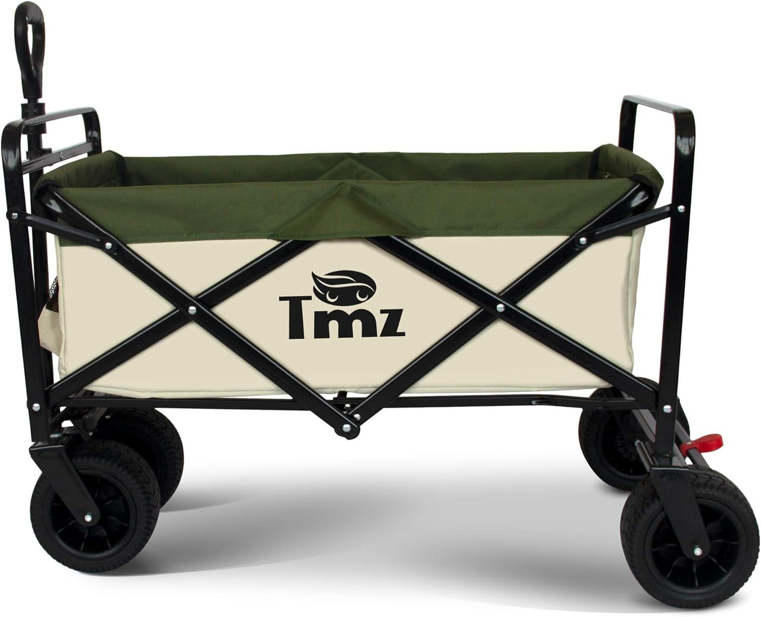 Collapsible All-Terrain Garden Wagon 90L Folding Utility Cart 265lb Capacity