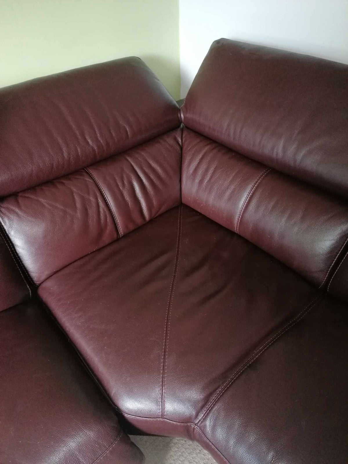 Luxe LHF Brown Leather L-Shape Corner Sofa (PTP)