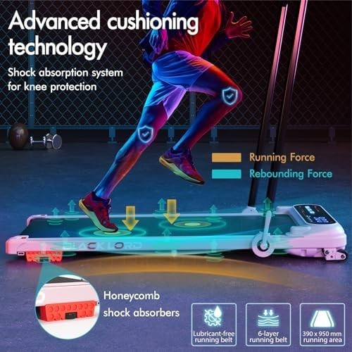 Under Desk Foldable Treadmill 3HP Walking Jogging Running Machine