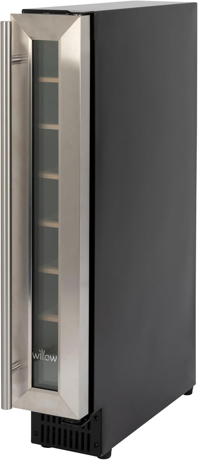 Slim Under Counter Wine Cooler Fridge Digital Touch Control Stainless Steel
