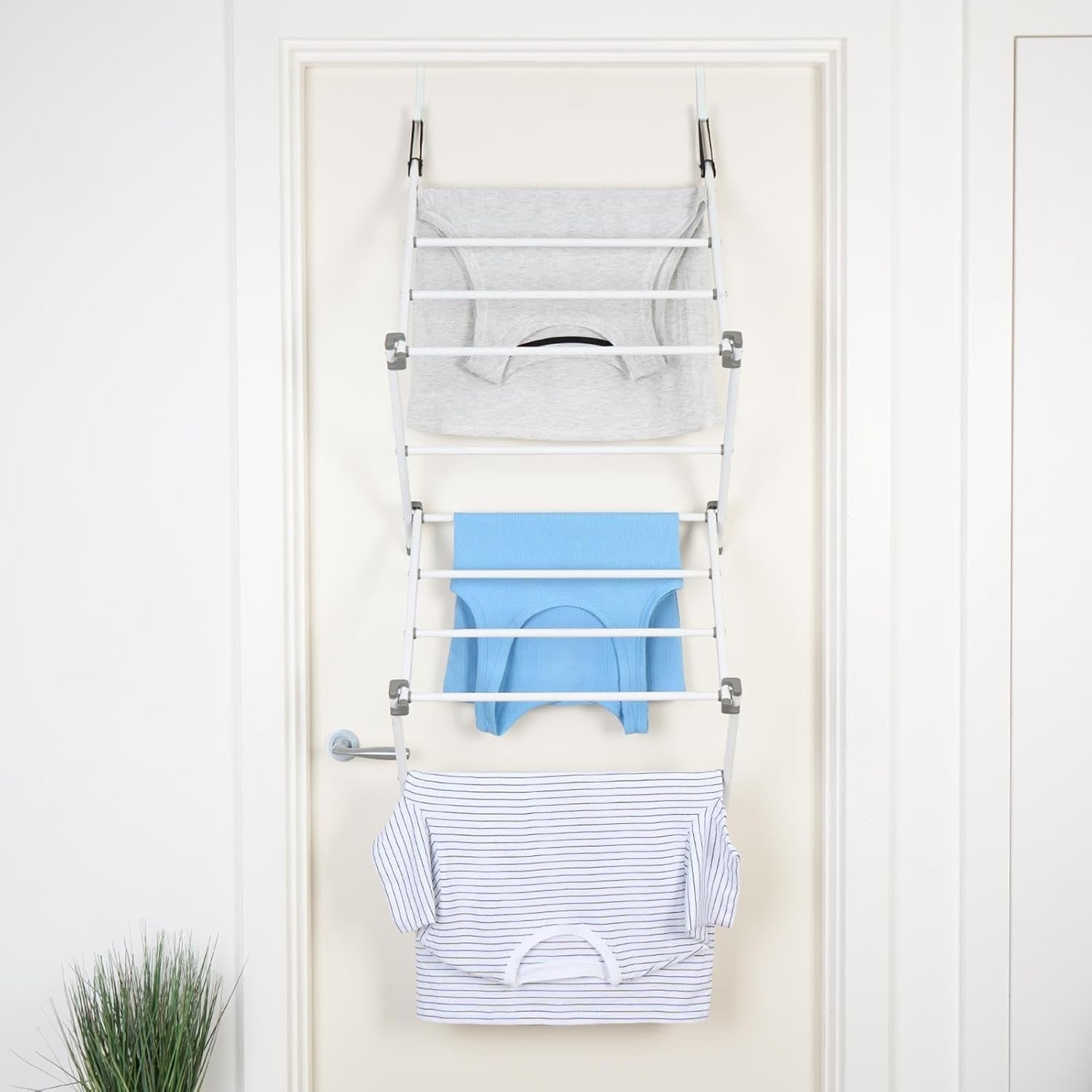 Over Door Clothes Airer Folding Drying Rack 5m Space Saving Indoor Laundry