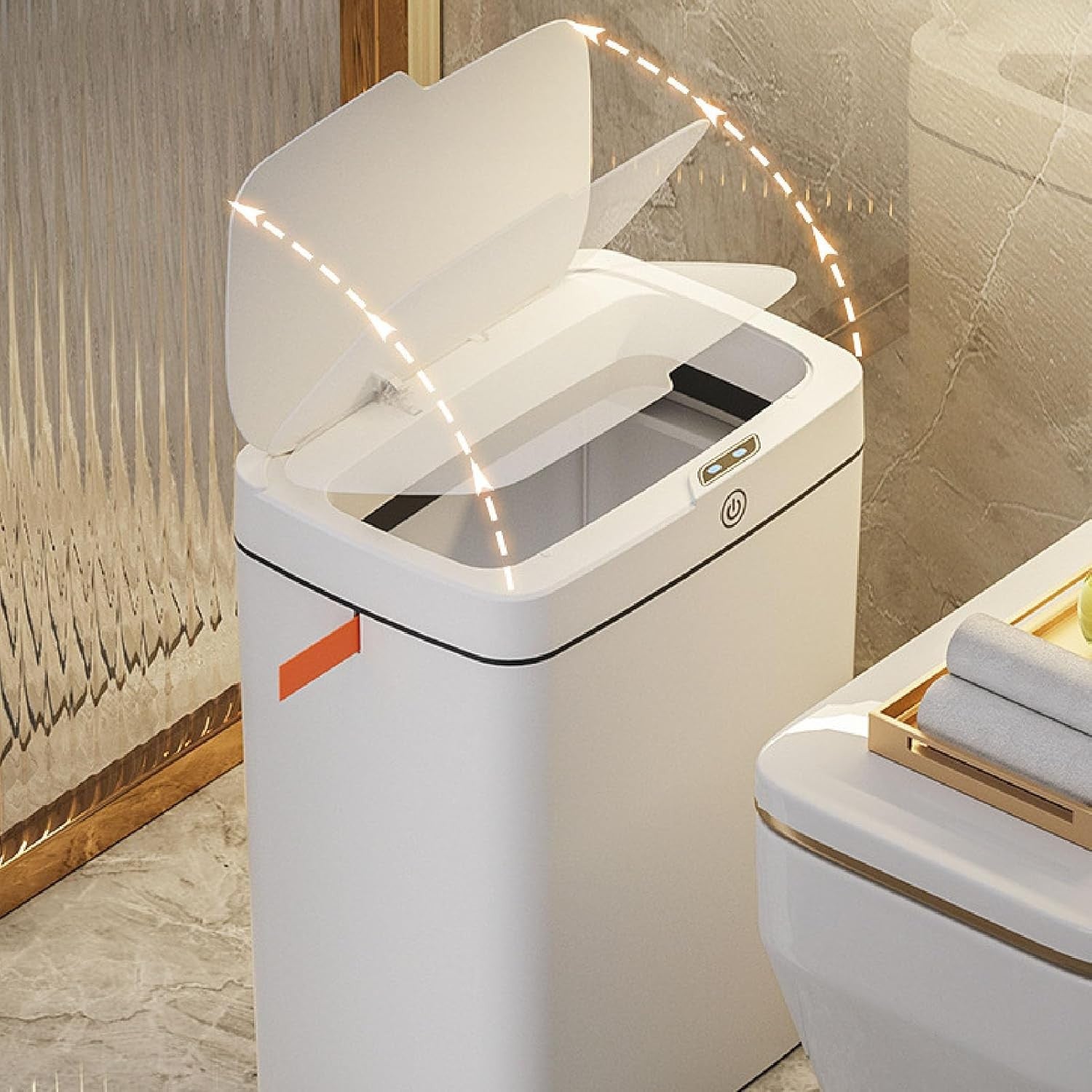 15L Motion Sensor Trash Can Rechargeable Auto Packing
