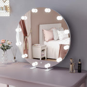 Round LED Vanity Mirror 80cm with 12 Dimmable Bulbs Touch Control Light