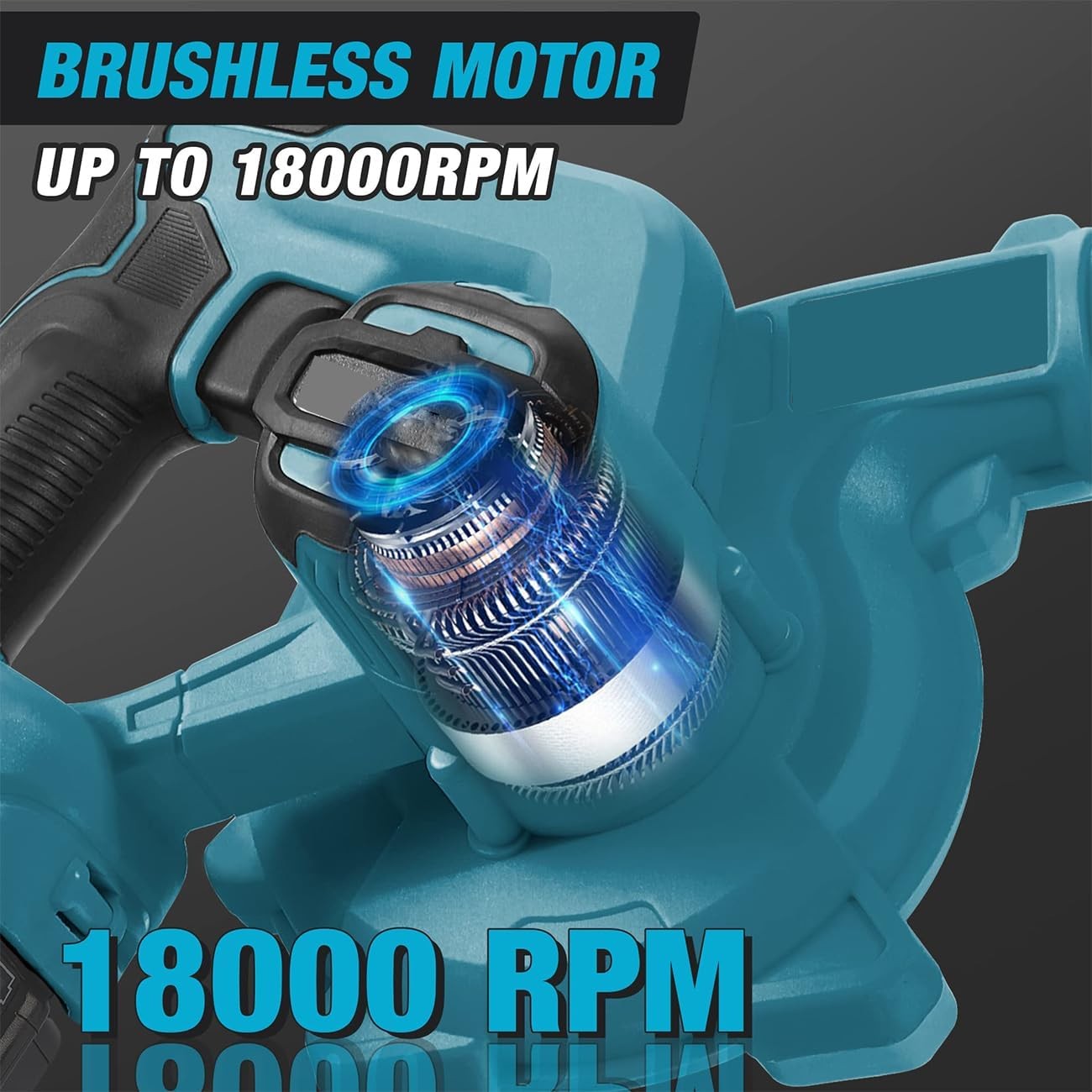 Cordless Leaf Blower Vacuum 18V Dual Battery Lightweight Mini Cleaner