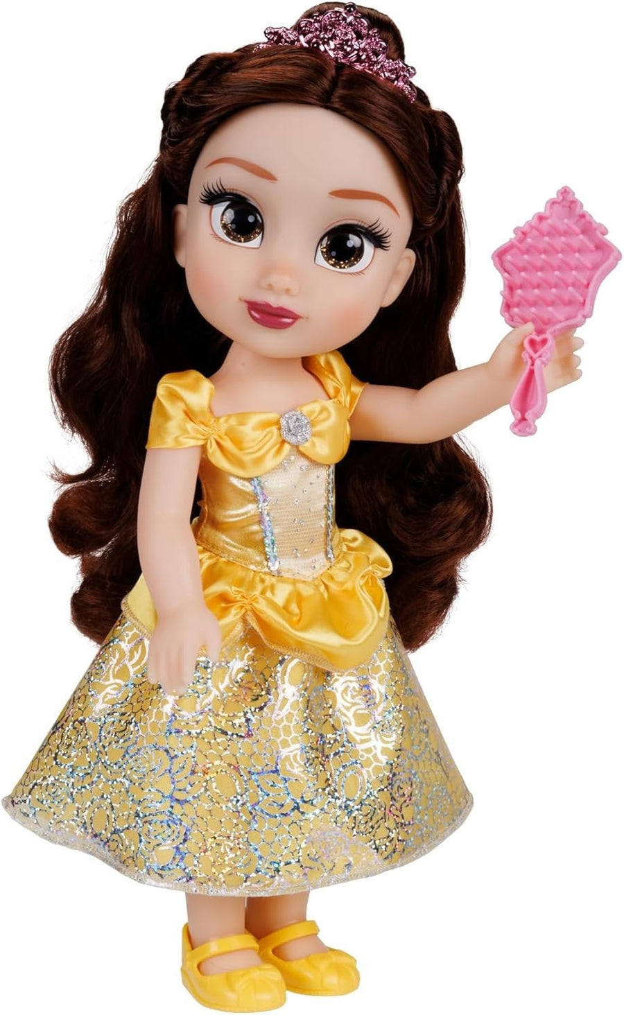 14in Royal Princess Doll Shimmer Skirt Glitter Eyes Tiara Hair Brush