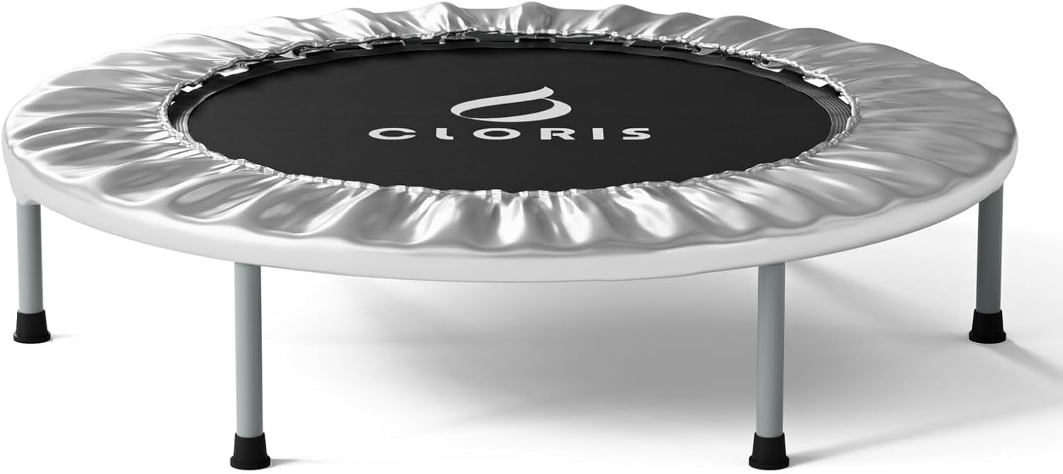 36'' Fitness Rebounder Trampoline Foldable with Adjustable Handle Indoor
