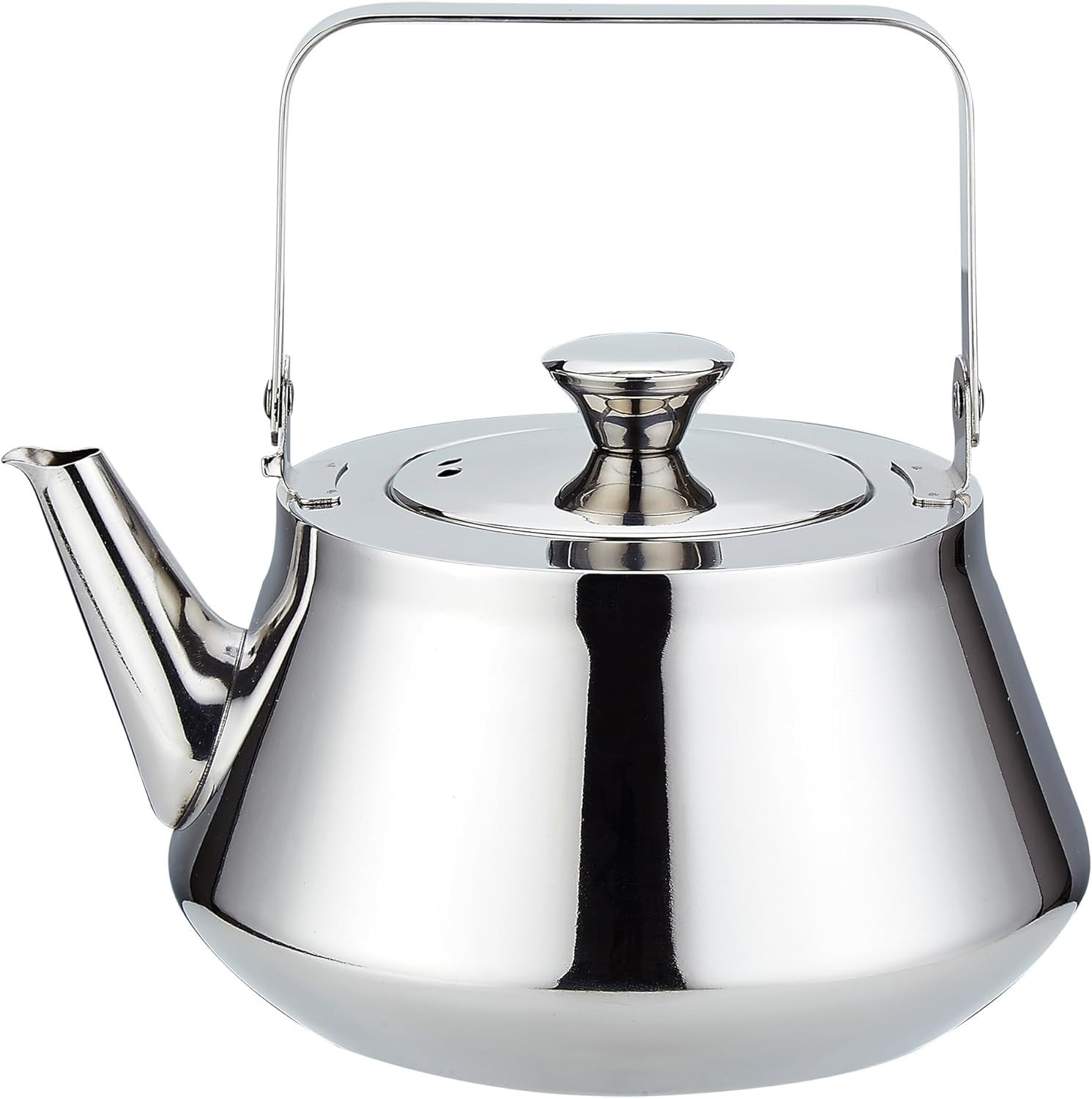 Stainless Steel Teapot 70oz 2L Tea Pot w/ Infuser Mirror Finish Silver