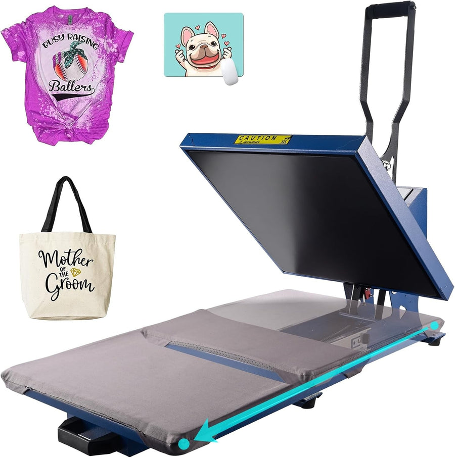 15x15 Heat Press Machine Pull Out Digital 1600W T-Shirt Vinyl Transfer