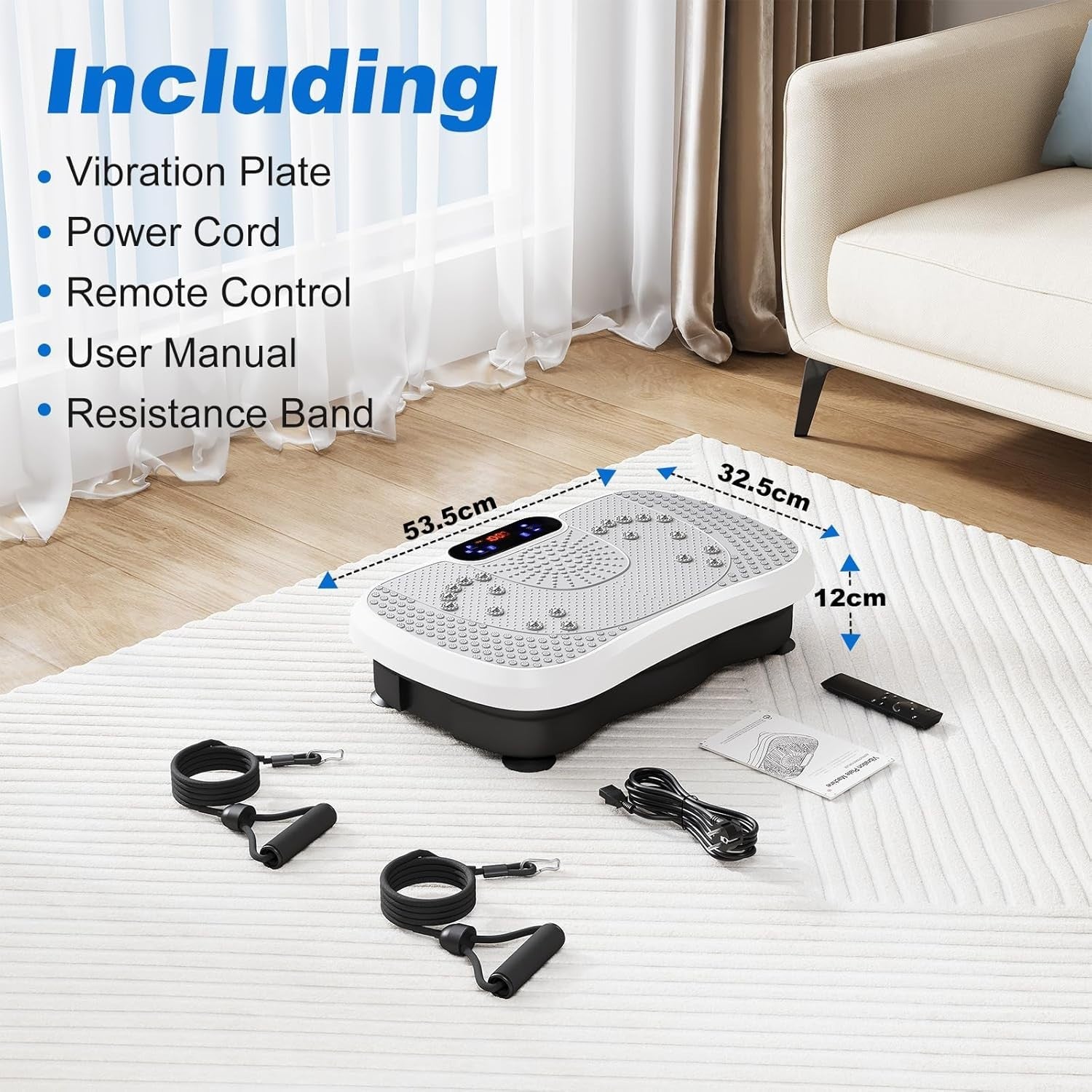 White Vibration Plate Exercise Machine Weight Loss Lymphatic Drainage 99 Levels