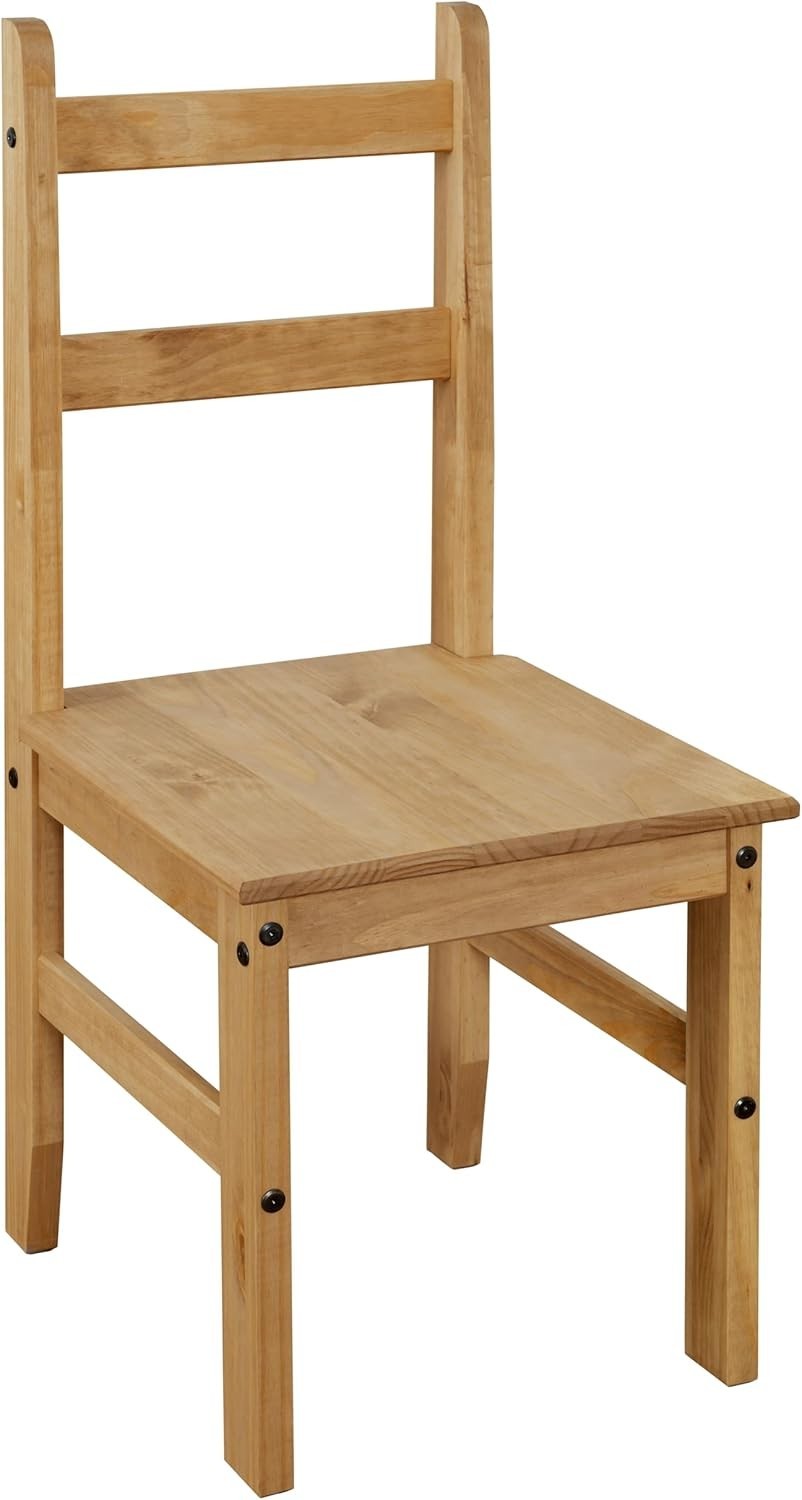 Solid Pine 4-Seater Dining Set – Rustic Wood Table & Chairs for Compact Spaces