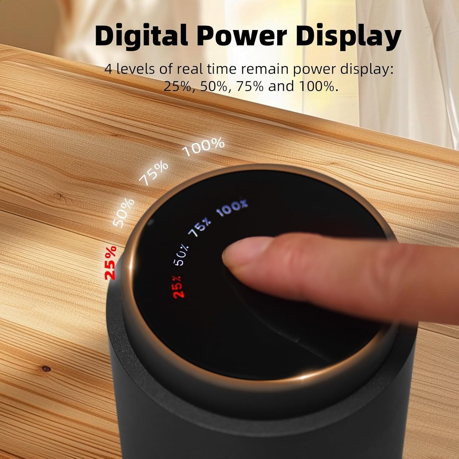 Electric Coffee Bean Grinder 38-Setting Burr Grinder USB Rechargeable Portable