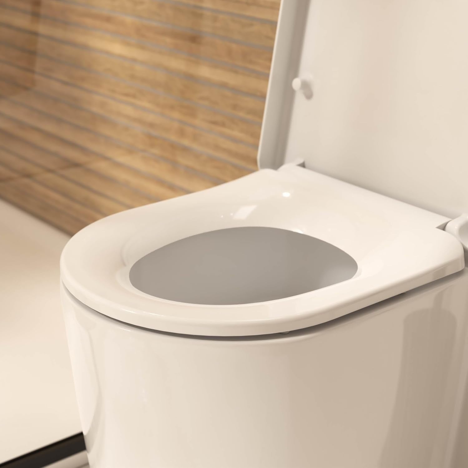 White D-Shape Toilet Seat Soft Close Quick Release Antibacterial Durable
