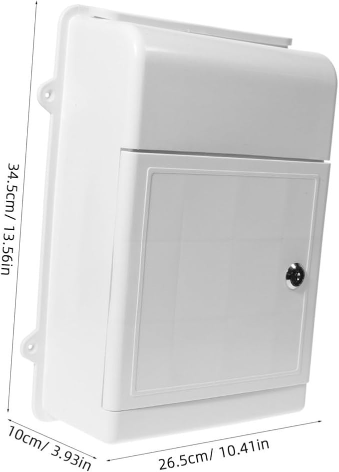 Lockable Wall Mounted Mailbox Outdoor Suggestion Box Rainproof Large Capacity