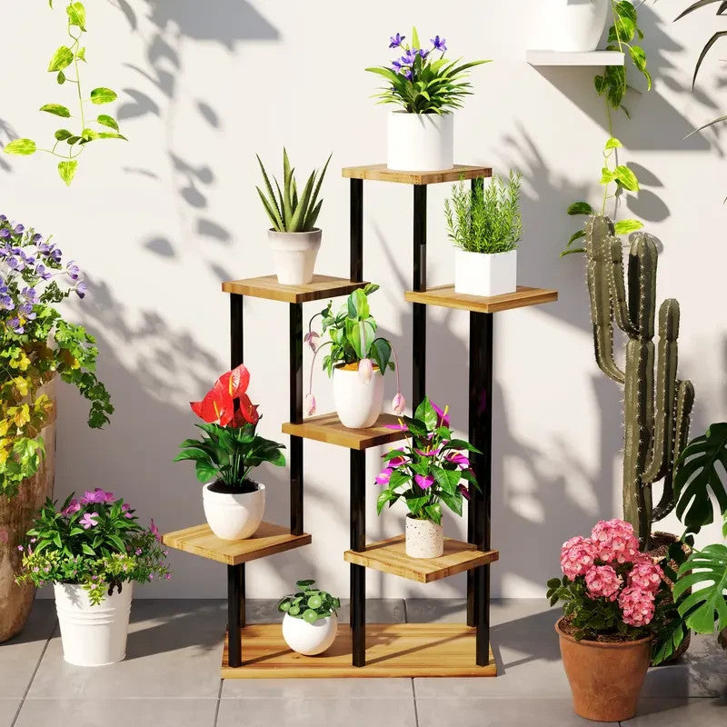 7-Tier Corner Plant Stand – Tall Indoor/Outdoor Tiered Display Rack