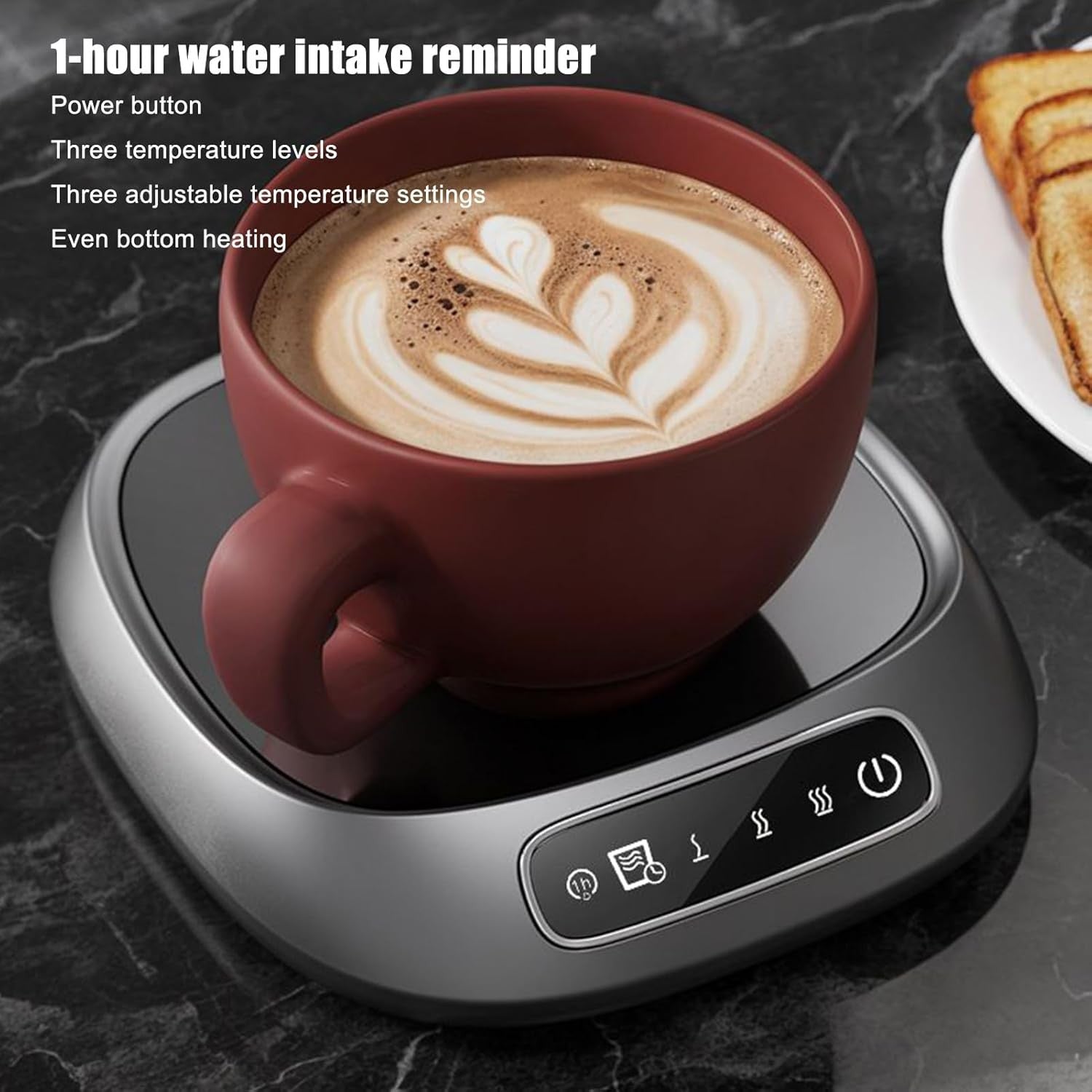 Rechargeable Coffee Cup Warmer Smart Touch Screen