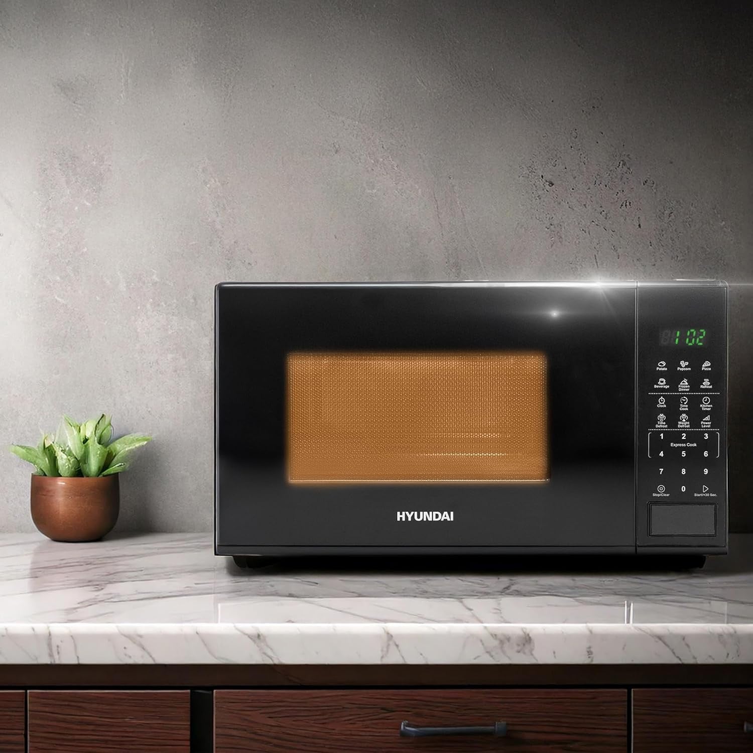 20L 800W Digital Microwave Black 11 Power Child Lock