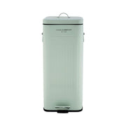30L Retro Kitchen Pedal Bin Green Steel Inner Bucket