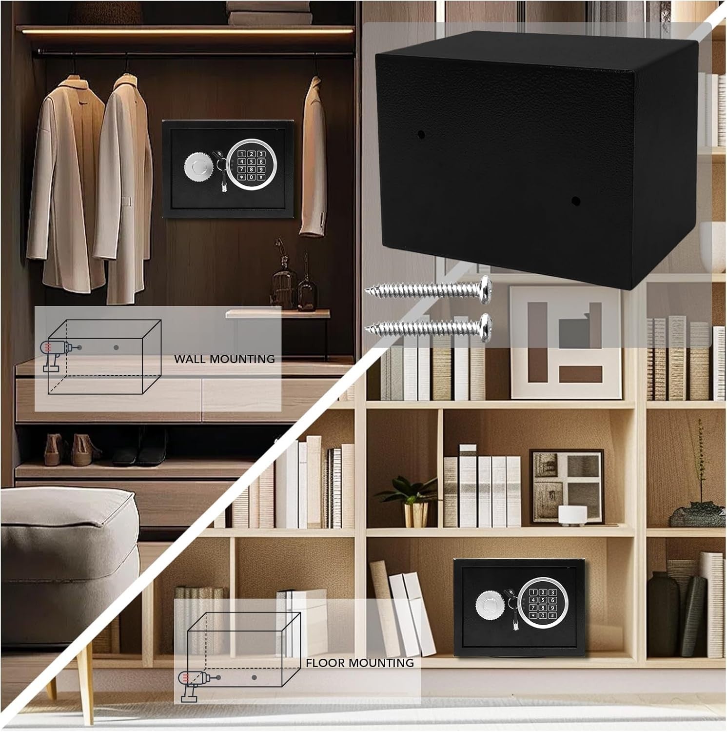 Electronic Safe Box Digital Keypad Lock Cash Jewelry Document Storage