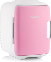 4L Mini Fridge Cooler & Warmer Portable USB AC Compact White/Pink