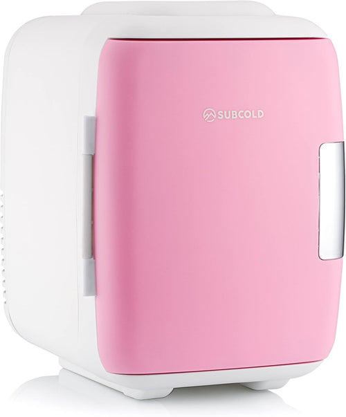 4L Mini Fridge Cooler & Warmer Portable USB AC Compact White/Pink