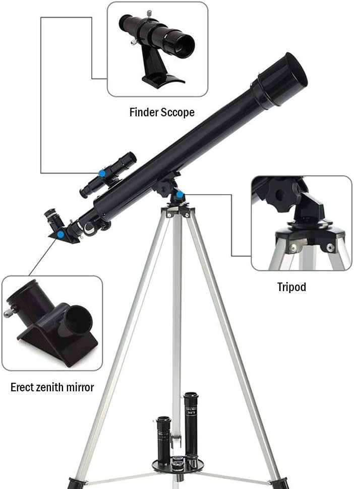 50/600 Refractor Telescope 150X Magnification Adult Kids Astronomy Tripod Finder