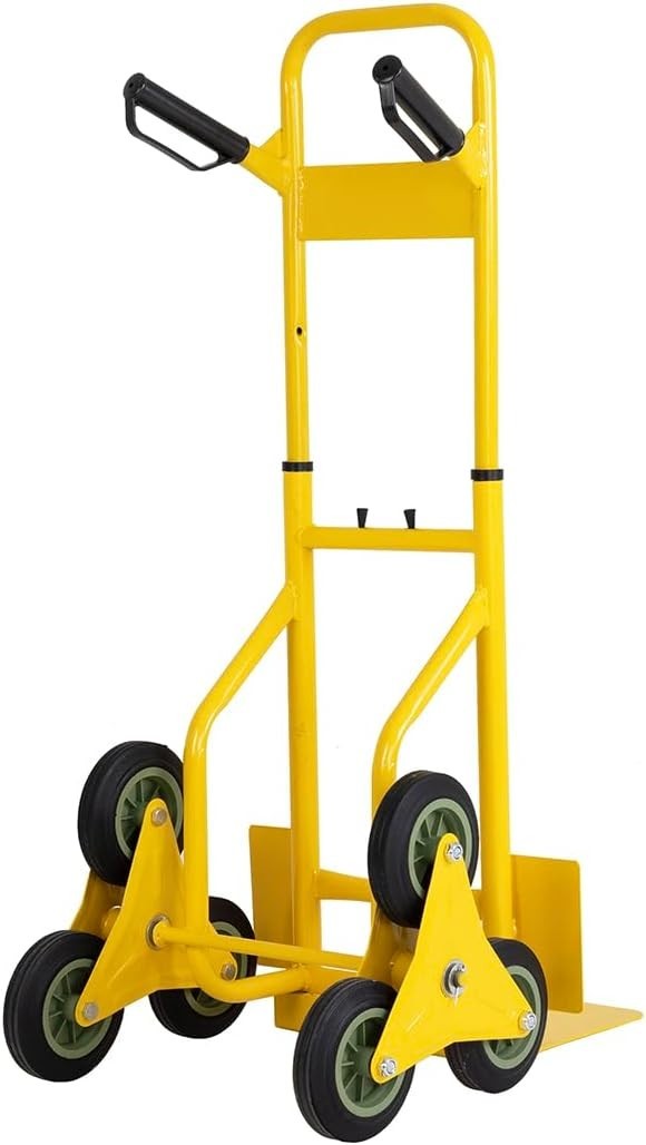200kg Stair Climbing Hand Truck Tri Wheel Heavy Duty Steel Trolley