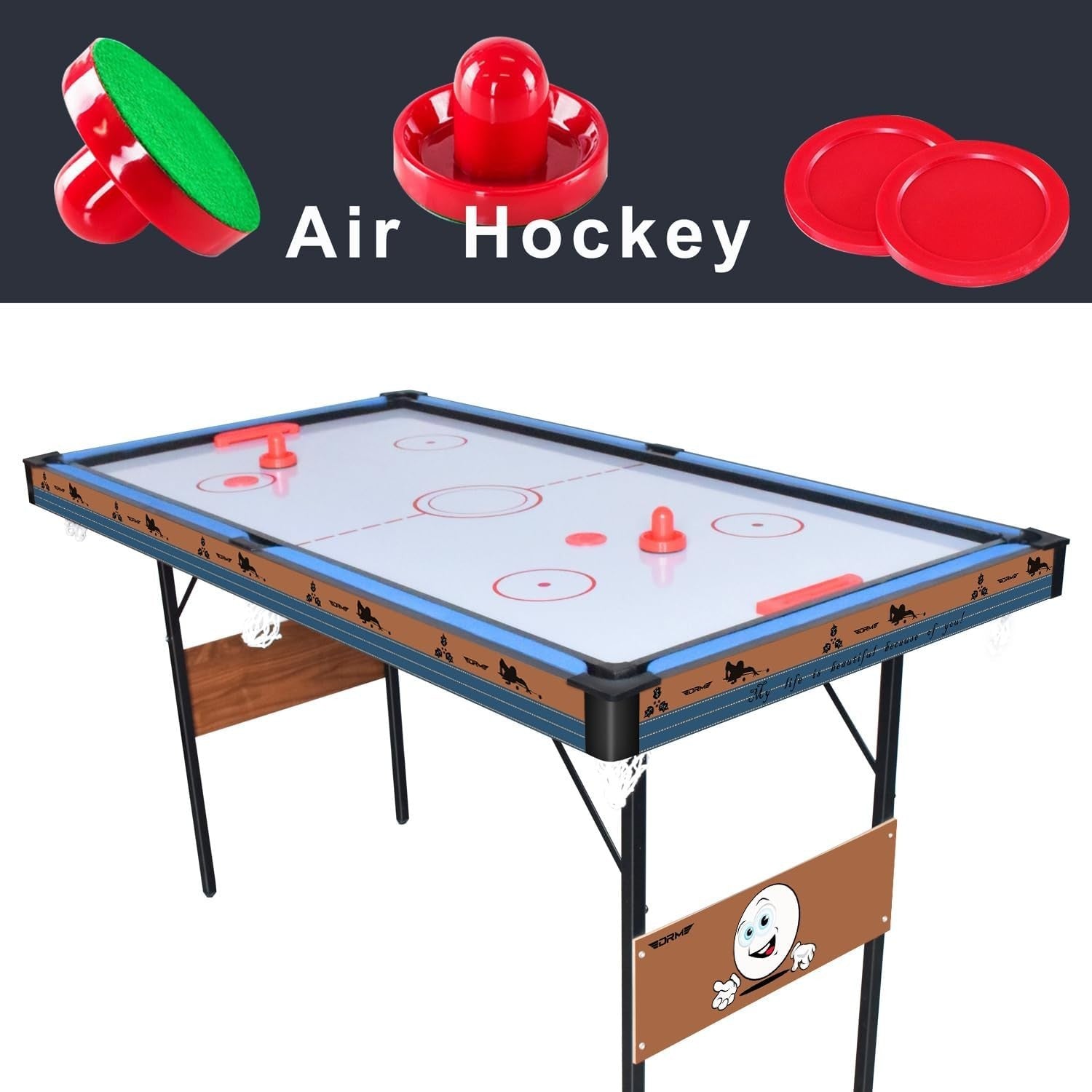 55 Inch 3 in 1 Folding Game Table Pool Hockey Tennis Combo Set