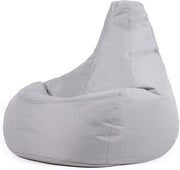 Grey Gaming Bean Bag Chair | Waterproof Recliner Seat Indoor Outdoor Use