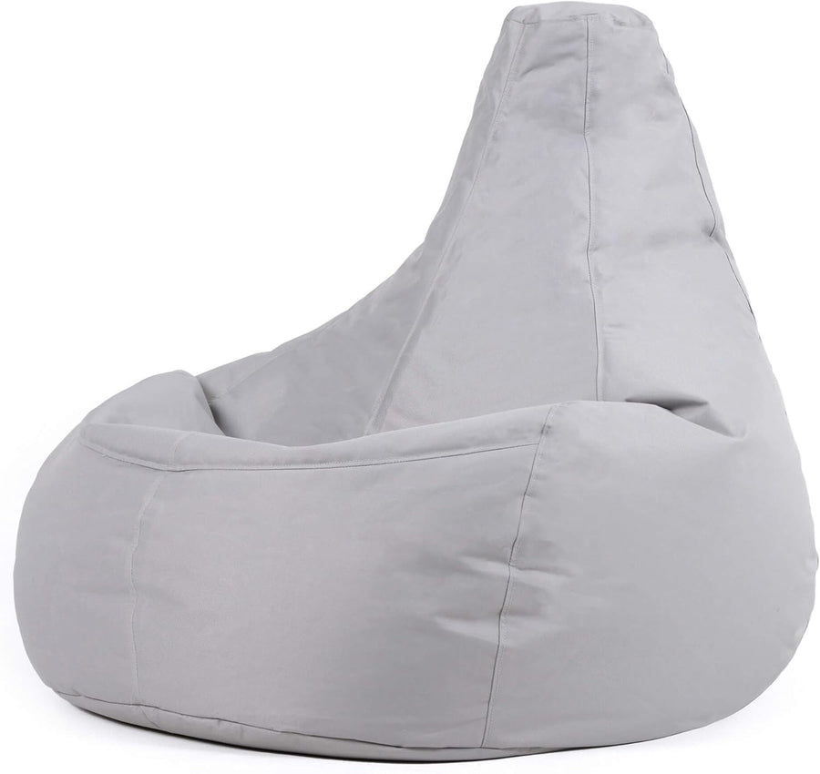 Grey Gaming Bean Bag Chair | Waterproof Recliner Seat Indoor Outdoor Use