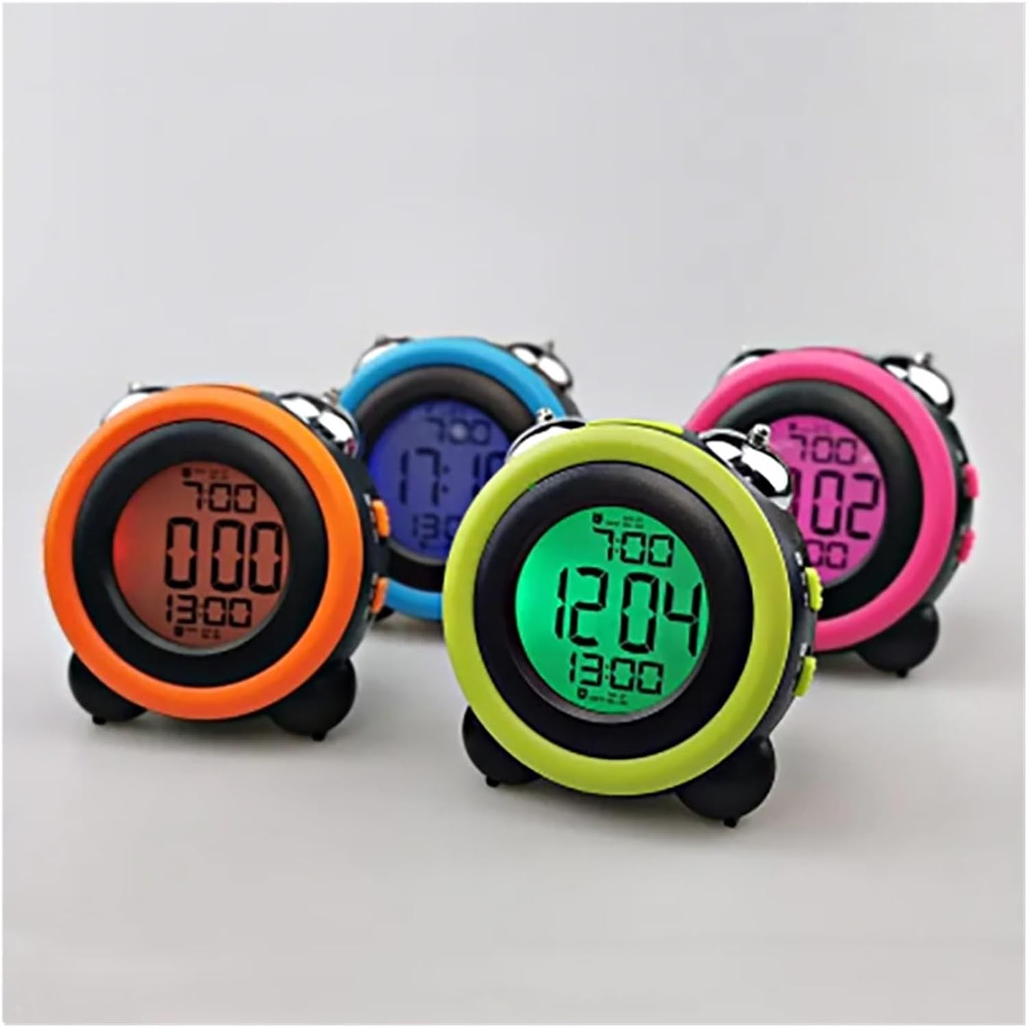 Extra Loud Digital Alarm Clock Dual Bell Time Date Heavy Sleepers LED