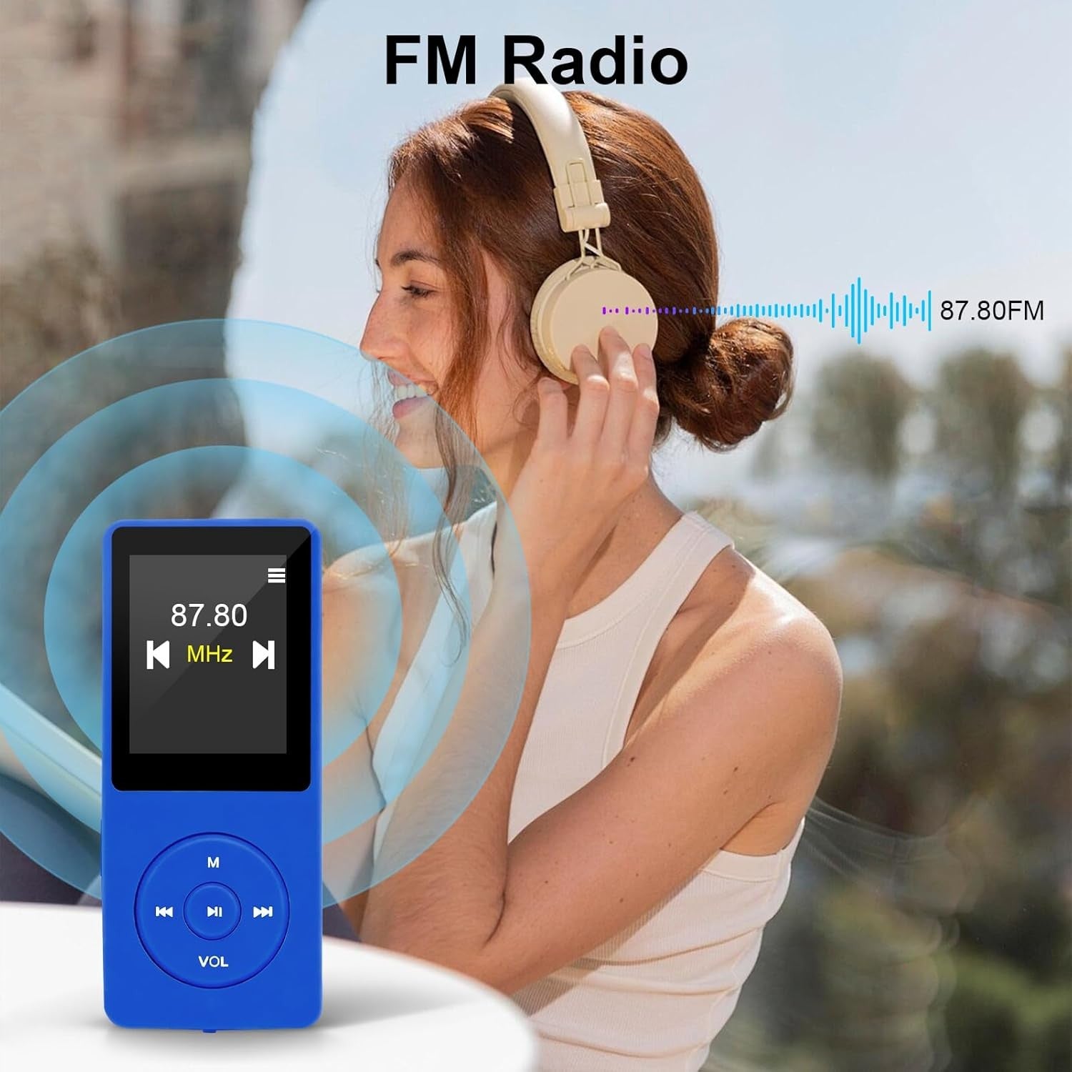 128GB MP3 Player Bluetooth 5.0 FM Radio Speaker E-Book