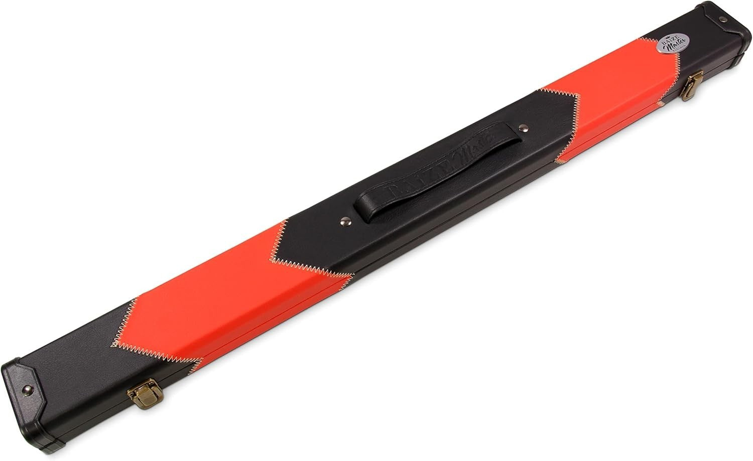 Hard Snooker Pool Cue Case 2 Piece Centre Joint Red PVC