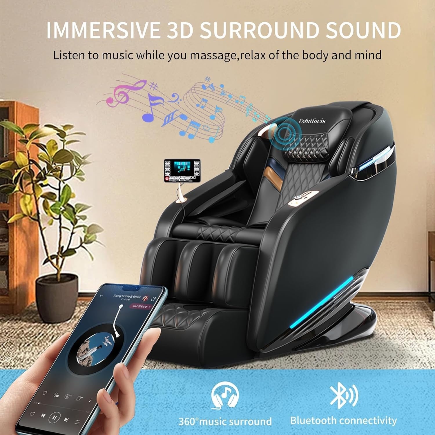 Full Body Electric Massage Chair Zero Gravity Recliner Heated with AI Voice