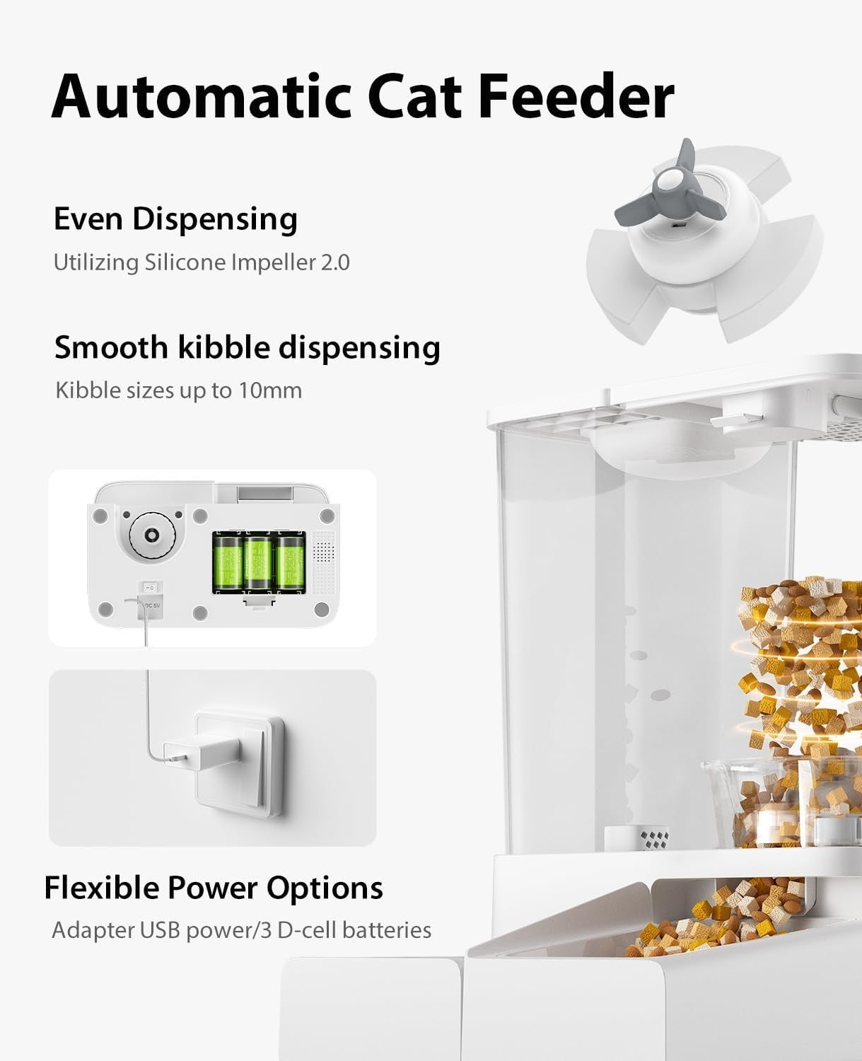 2 in 1 Automatic Pet Feeder Water Dispenser 5L Food 4L Water Timer