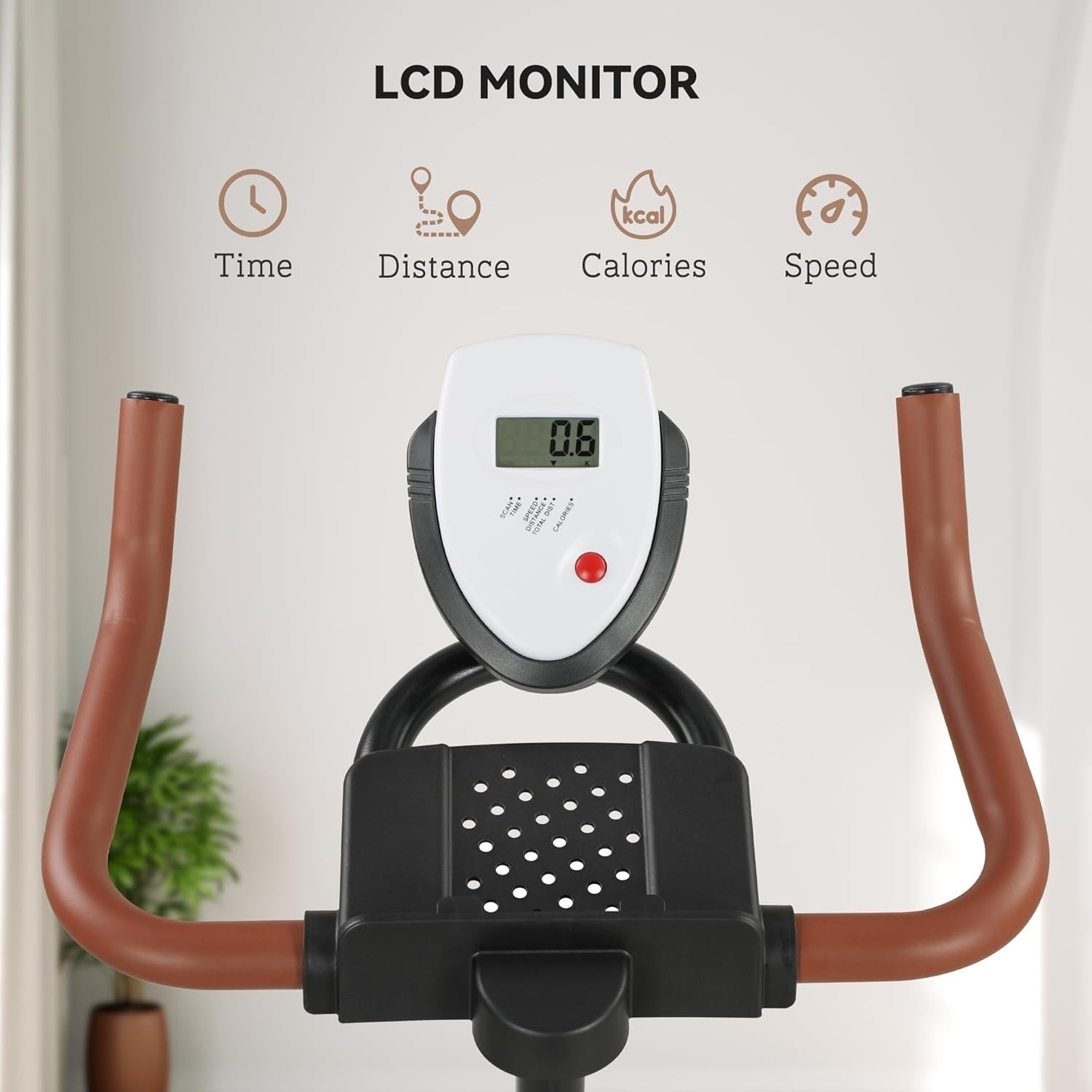 Magnetic Indoor Cycling Bike Quiet Belt Drive LCD Adjustable Seat Tablet Holder