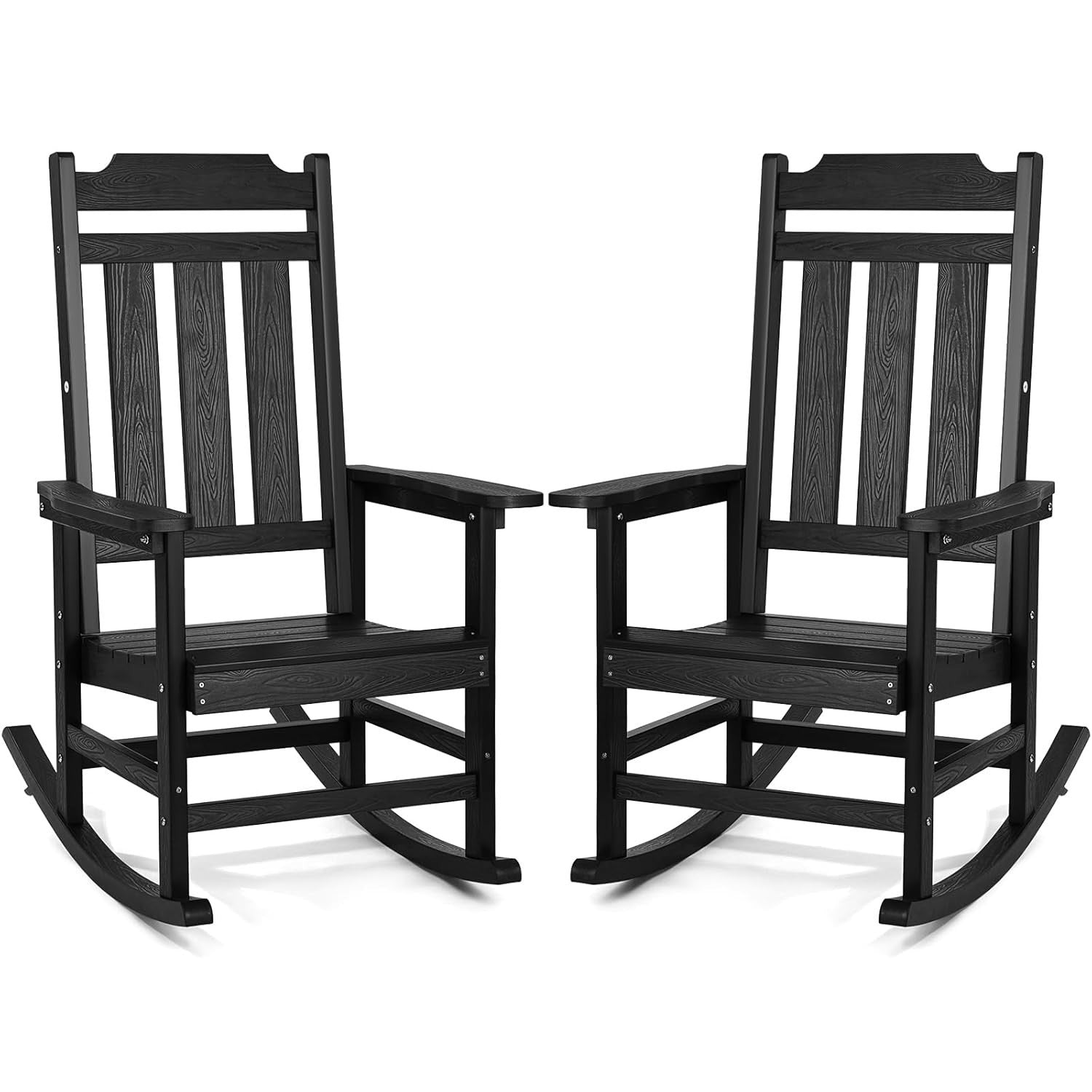 Outdoor Rocking Chair Set – Comfortable Patio Porch Chairs, Supports 400 lbs