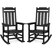 Outdoor Rocking Chair Set – Comfortable Patio Porch Chairs, Supports 400 lbs