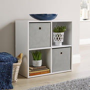 4 Cube Storage Shelf White Wooden Bookcase Display Unit 60cm
