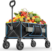 Festival Trolley on Wheels Folding Camping Wagon Cart 100L Heavy Duty