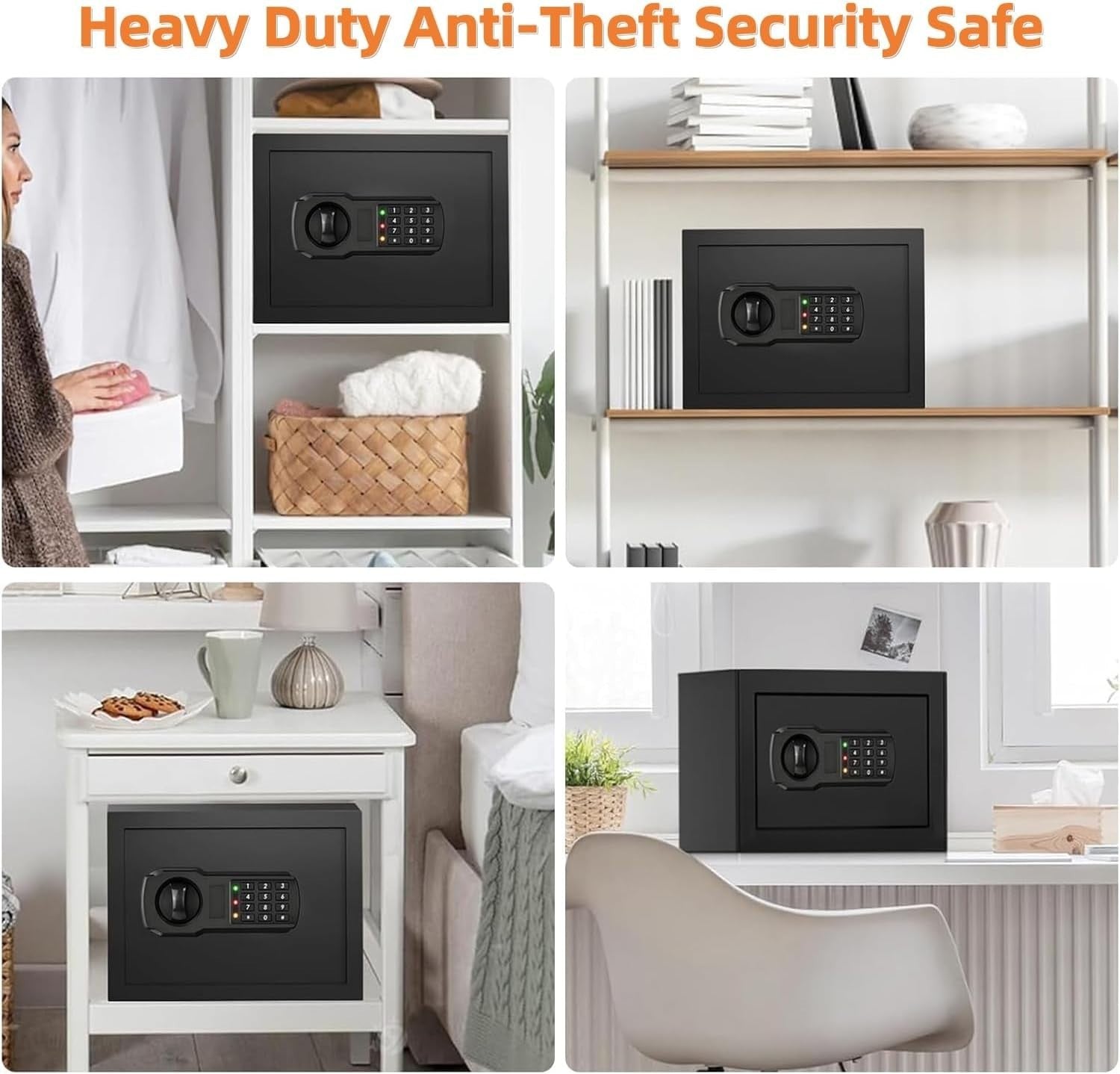 Fireproof Digital Safe Box 22L Anti Theft Cash Document Security