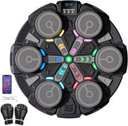 Music Boxing Machine Black RGB LED Wall Punch Trainer 15 Modes Gloves