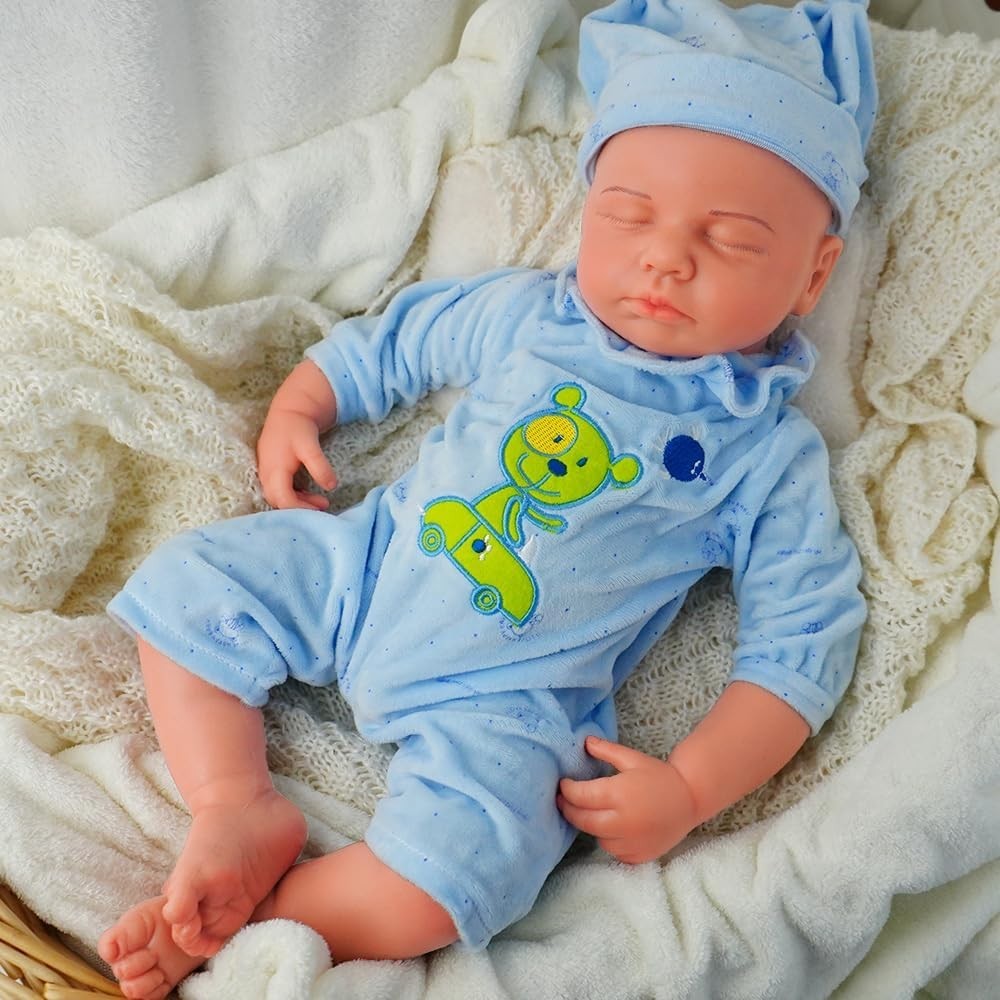 18” Realistic Silicone Newborn Doll Full Body Poseable Girl Gift
