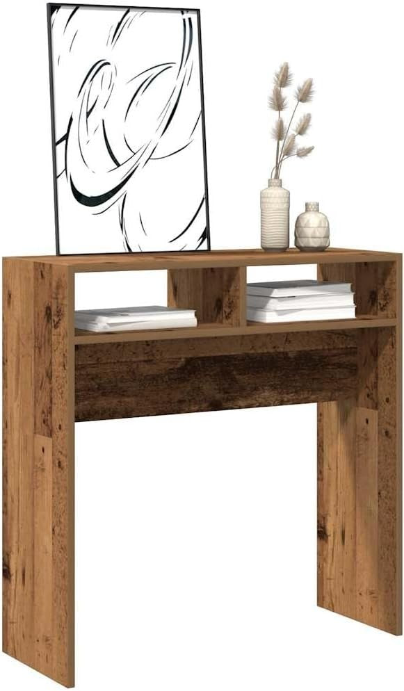 Modern Rectangular Engineered Wood Console Table, 78x30x80 cm, Space Saver
