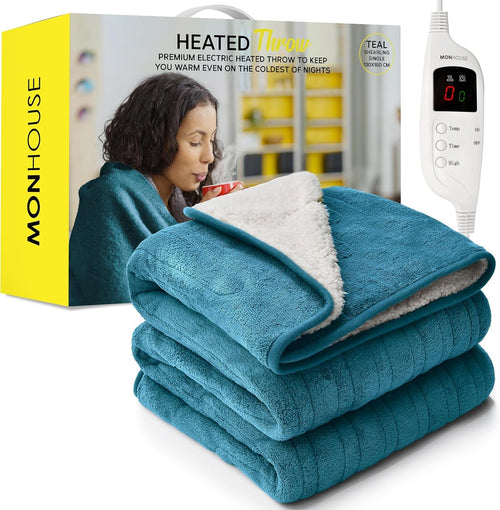 Electric Heated Throw Blanket 130x160cm 9 Heat Washable