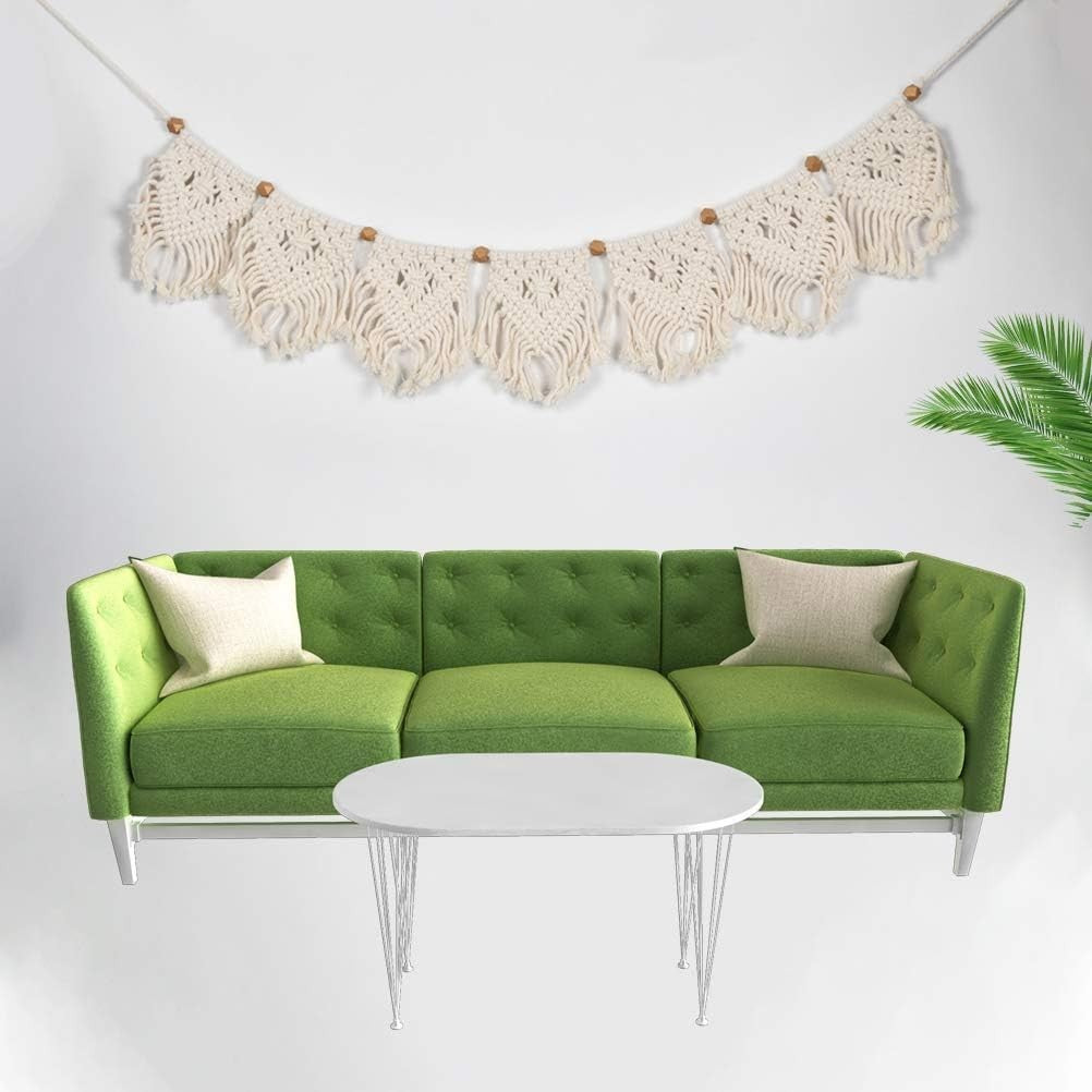 Boho Macrame Wall Hanging Garland 3m Cotton Triangle Flags