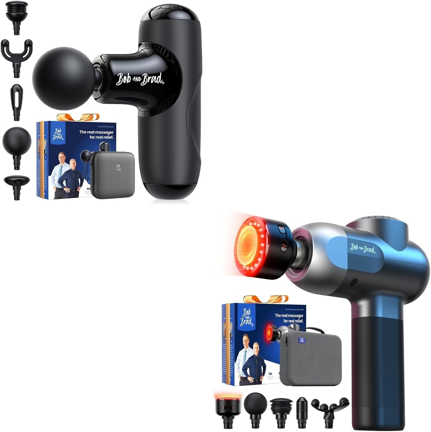 Mini Massage Gun with Heat Quiet Percussion Muscle Relief Trigger Point Therapy