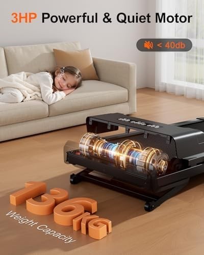 3.0HP Walking Pad Auto Incline 40.5cm Wide Belt APP Control Quiet Home Treadmill